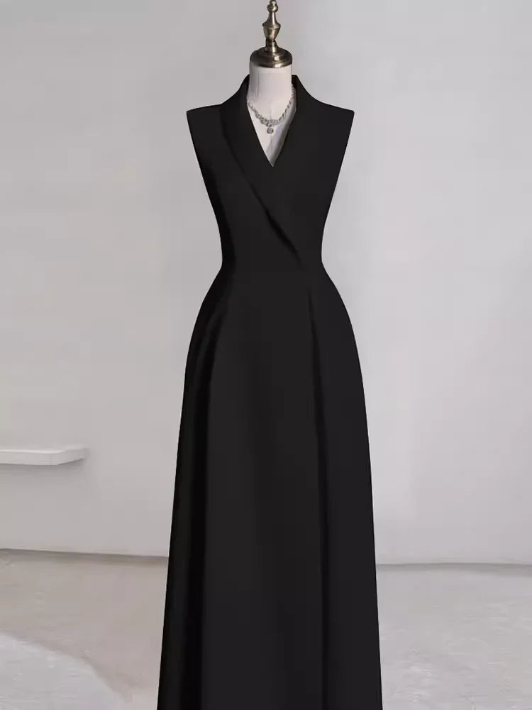 Elegant Off-the-Shoulder V Neck A line Satin Party Dresses Long Prom Dresses