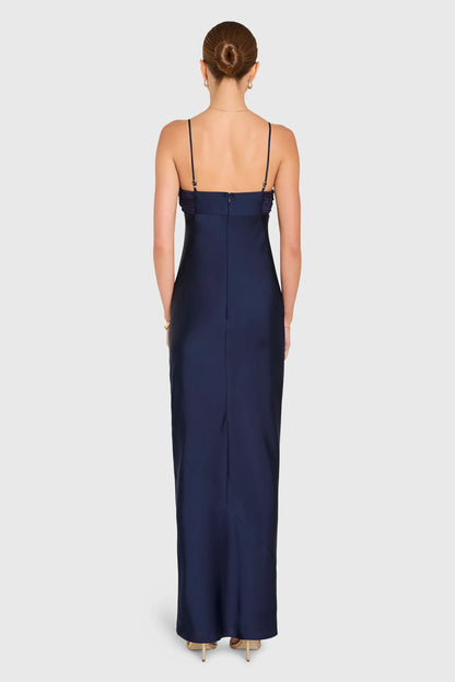 Elegant Sheath V Neck Sleeveless Backless Floor Length Evening Dress