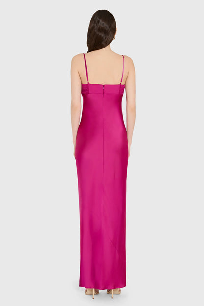 Elegant Sheath V Neck Sleeveless Backless Floor Length Evening Dress