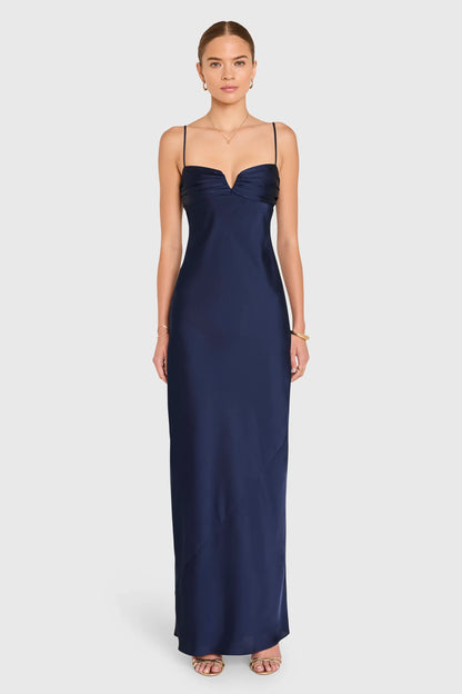Elegant Sheath V Neck Sleeveless Backless Floor Length Evening Dress
