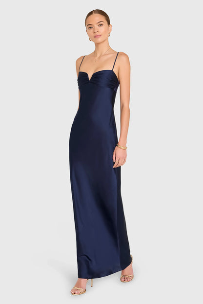 Elegant Sheath V Neck Sleeveless Backless Floor Length Evening Dress