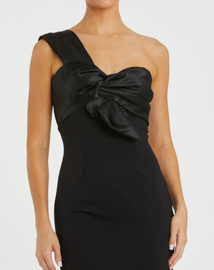 Elegant Trumpet One Shoulder Sleeveless Zipper Up Floor-Length Prom Dress