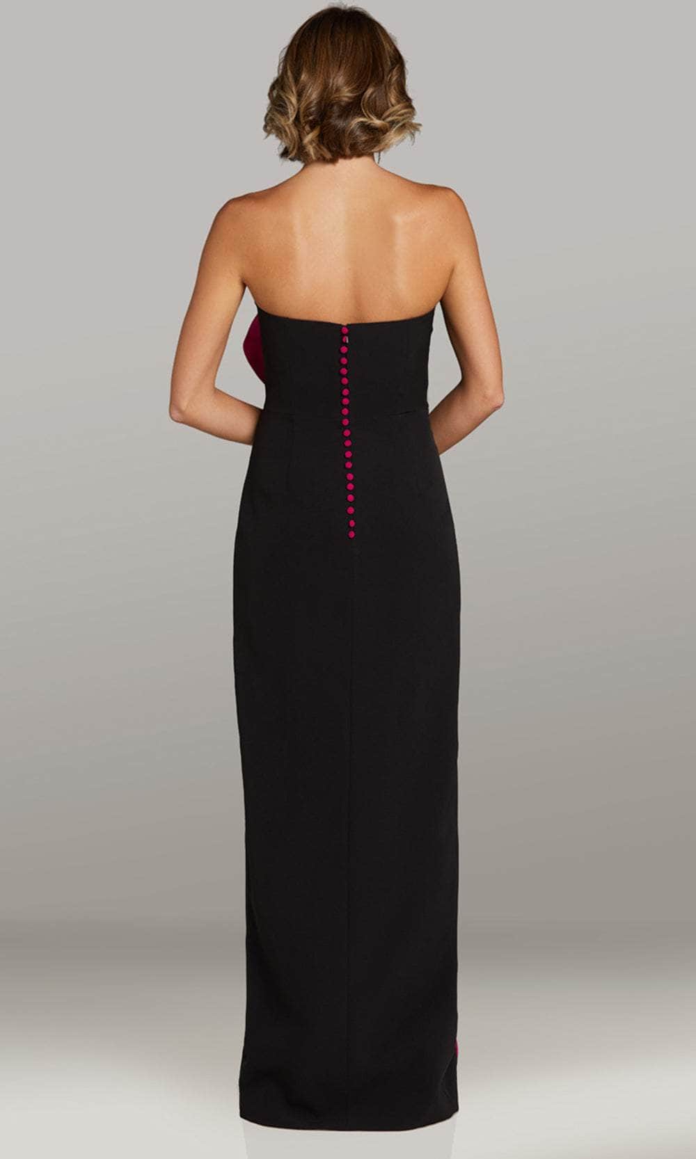 Stores With Prom Dresses Floral Accent Strapless Evening Gown Prom Dress With Slit Formal Women's Dresses