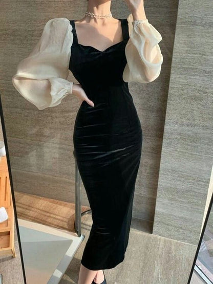 Elegant Vintage Long Sleeves Evening Dresses