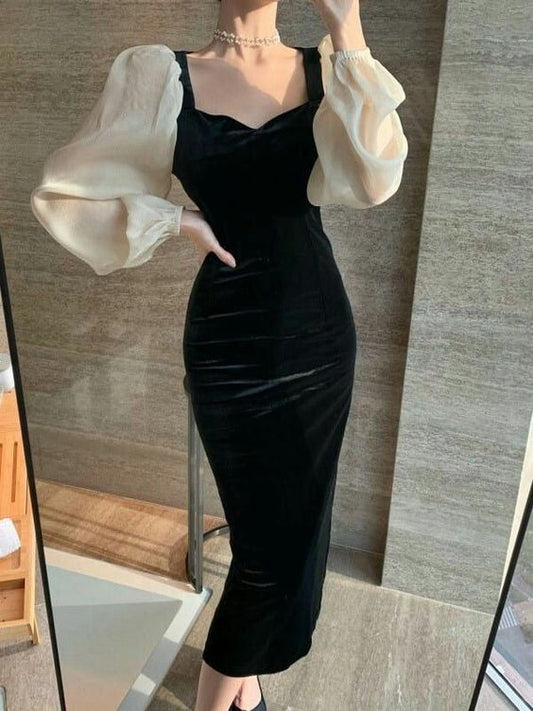 Elegant Vintage Long Sleeves Evening Dresses