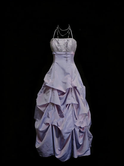 Fairy A-Line Strapless Sweetheart Sleeveless Zip Back Floor-Length Homecoming Dress