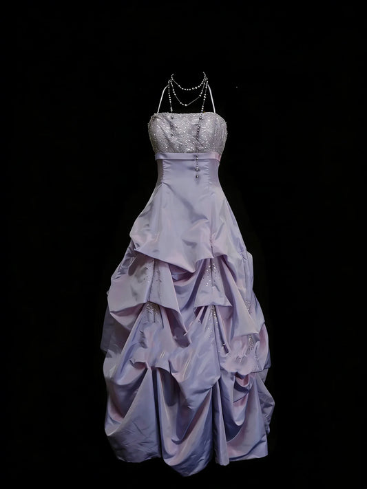Fairy A-Line Strapless Sweetheart Sleeveless Zip Back Floor-Length Homecoming Dress