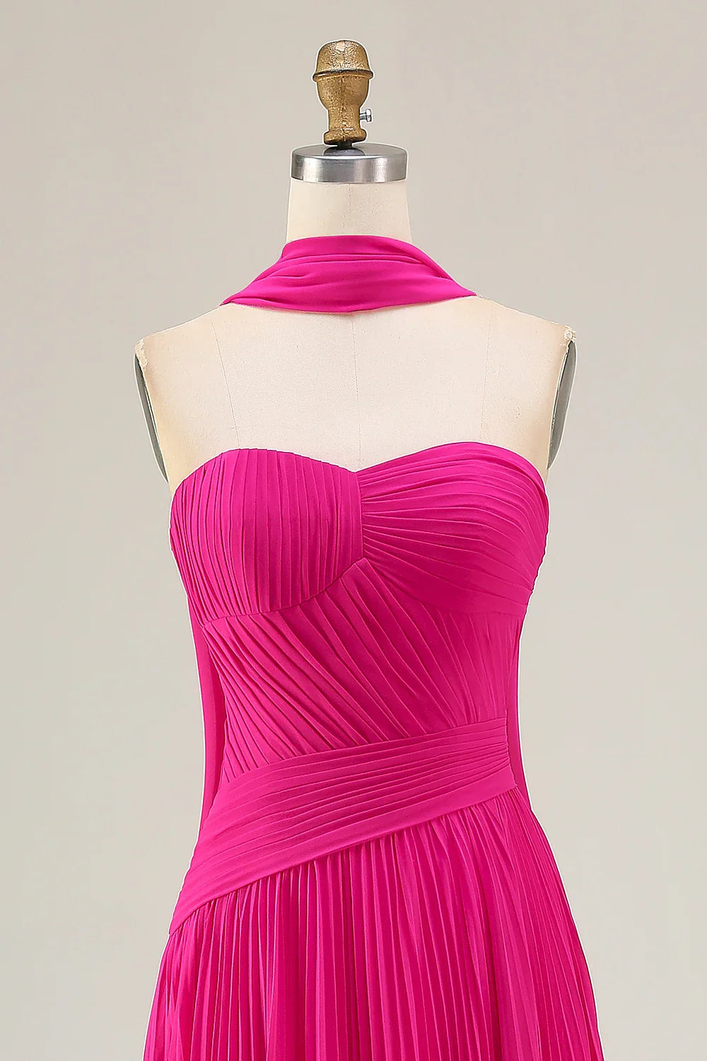 Fashion A-Line Strapless Sleeveless Backless Sweep/Brush Train Prom Dress