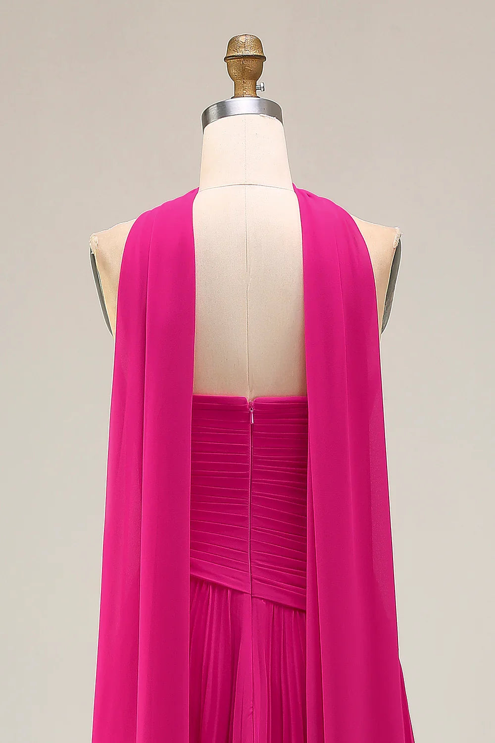 Fashion A-Line Strapless Sleeveless Backless Sweep/Brush Train Prom Dress