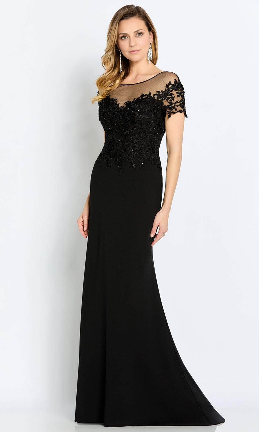 Prom Dresses Shops Short Sleeve Mermaid Evening Gown With Applique Floor Length Mother of the Bride Dress Prom Clothing Formal Women's Dresses