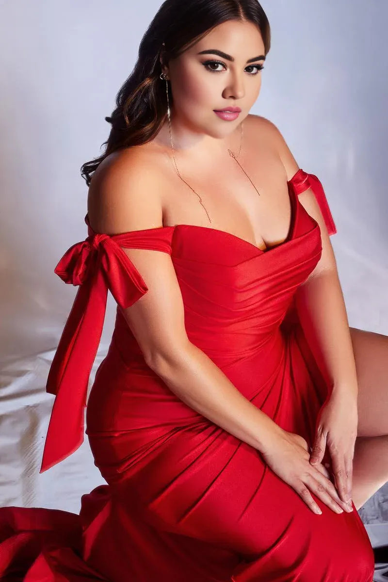 Formal Wear Dresses Simple Mermaid Sleeveless Prom Dress Off-the-Shoulder Floor Length With Slit Prom Dress Prom Dresses Stores/Plus Size Formal Dress