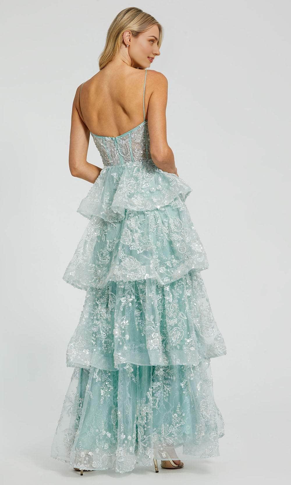 Formal Wear Dresses/ Sleeveless Corset Bodice Thin Straps A-Line Tiered Prom Gown Evening Dress/ Evening Dresses For Women
