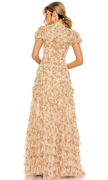 Formal Women's Dresses/ A-Line Floral Short Sleeve Mother of the Groom loor Length/ Prom Dress In Store