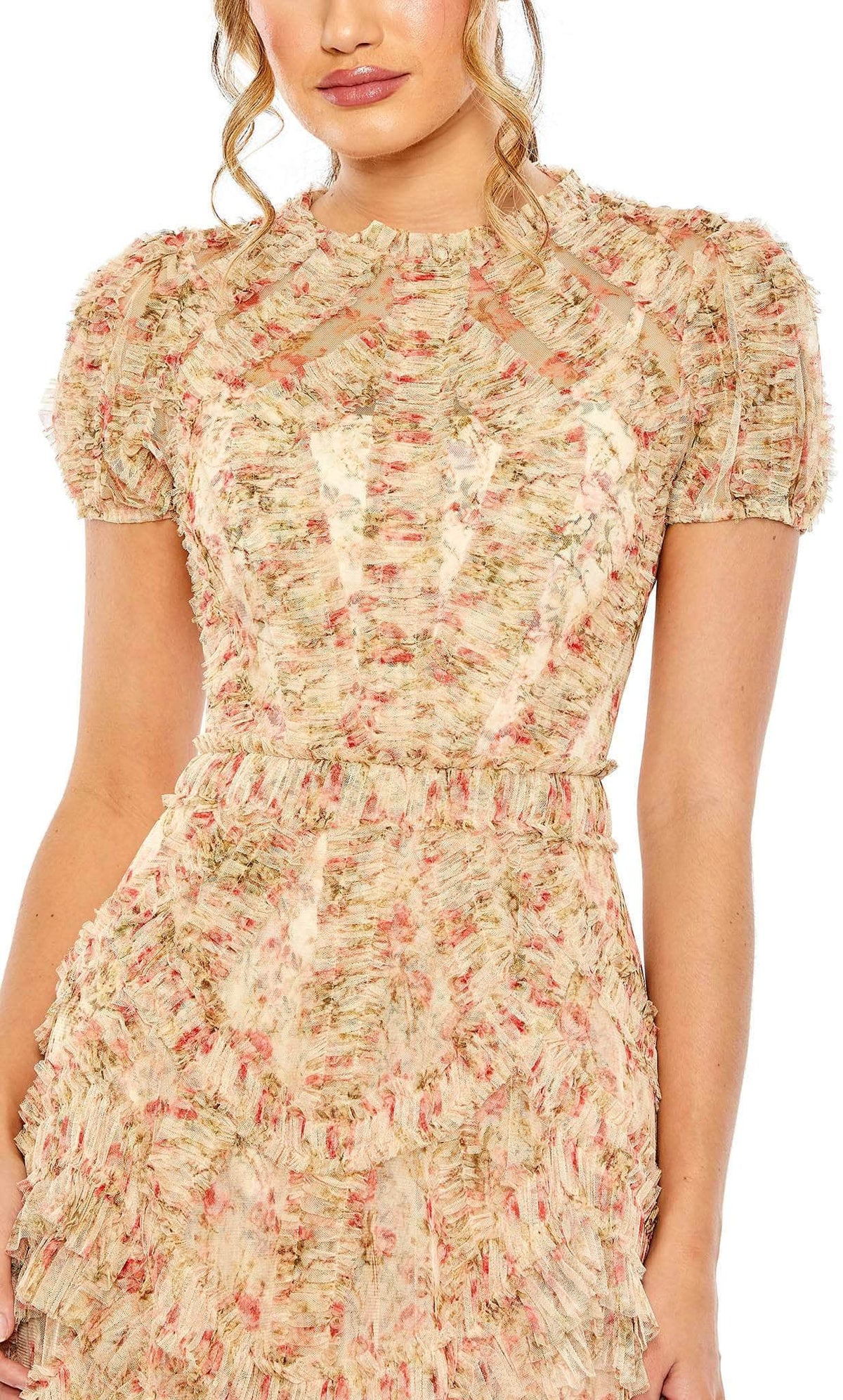 Formal Women's Dresses/ A-Line Floral Short Sleeve Mother of the Groom loor Length/ Prom Dress In Store