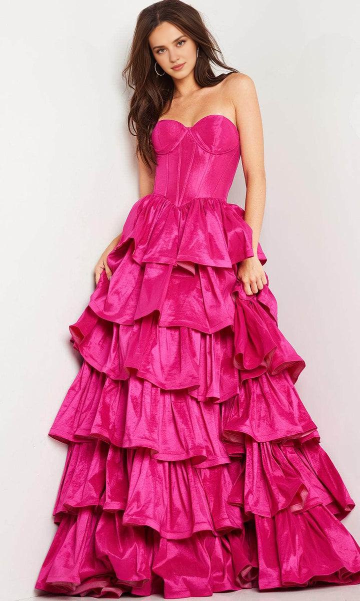 Formal Women's Dresses/ A-Line Sweetheart Strapless Ruffled Tiers Prom Dress/ Prom Dress In Store