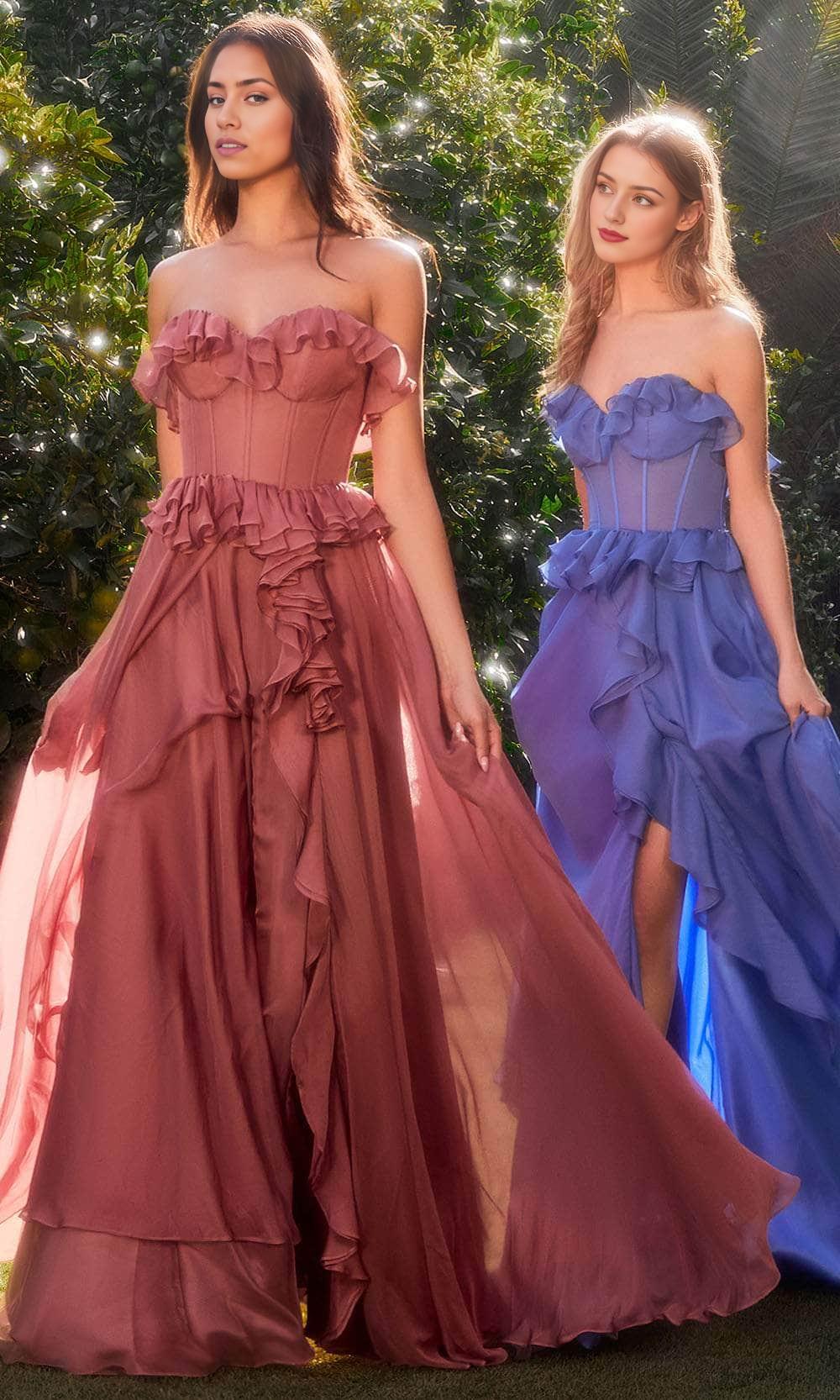 Formal Women's Dresses A-line/Princess Ruffled Sweetheart Gown Floor Length With Slit Prom Dress Prom Dress Shops