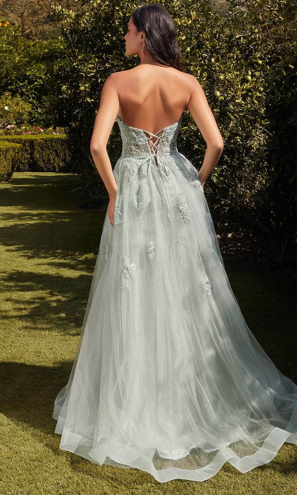 Formal Women's Dresses A-line/Princess Strapless Floral Appliqued Evening Dress Floor Length Prom Dress Prom Dress Shops