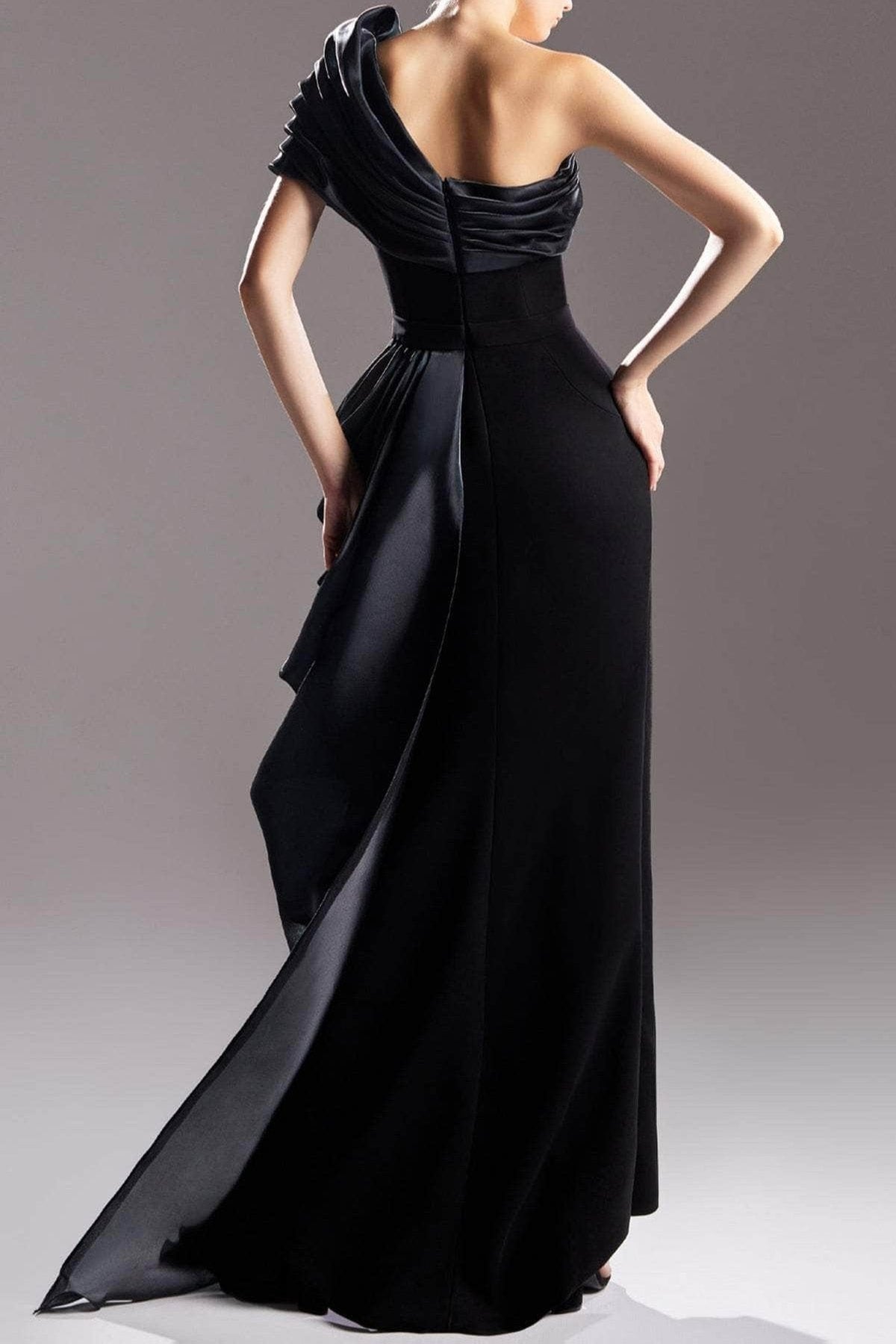 Formal Women's Dresses Handmade Asymmetrical Drape Evening Gown Prom Dress Floor Length Prom Dresses Stores