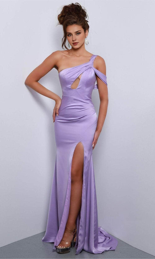 Formal Women's Dresses/ One Shoulder Asymmetric Front Cut Out Prom Dress Open Back High Slit Evening Dress