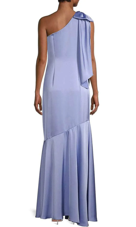 Formal Women's Dresses/ One-Shoulder Floor Length Oversized Bow Sleeveless Back Zipper Prom Dress Evening Dress