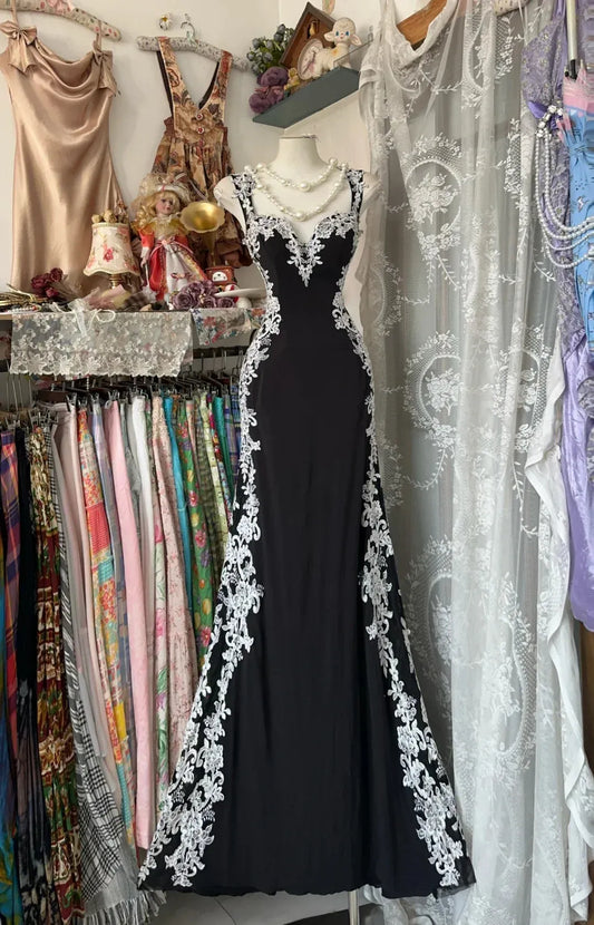 Glamorous Mermaid Sweetheart Sleeveless Lace-Up Back Floor-Length Formal Evening Dress