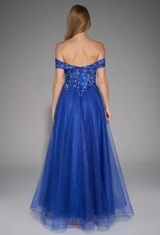 Glamorous A-line Sweetheart Neck Sleeveless Pleated Tulle Floor Length Prom Dress