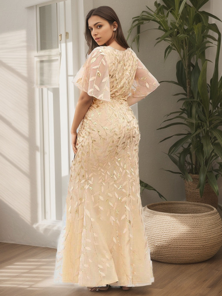 Plus Size Long Mermaid Formal Dresses for Weddings