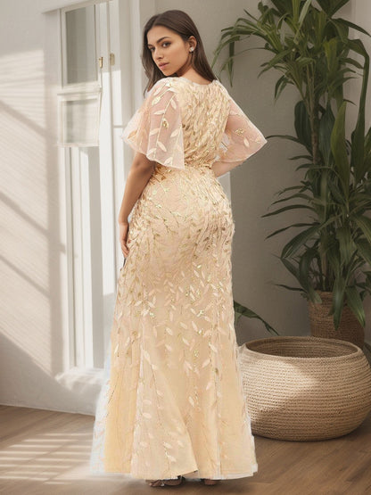 Plus Size Long Mermaid Formal Dresses for Weddings