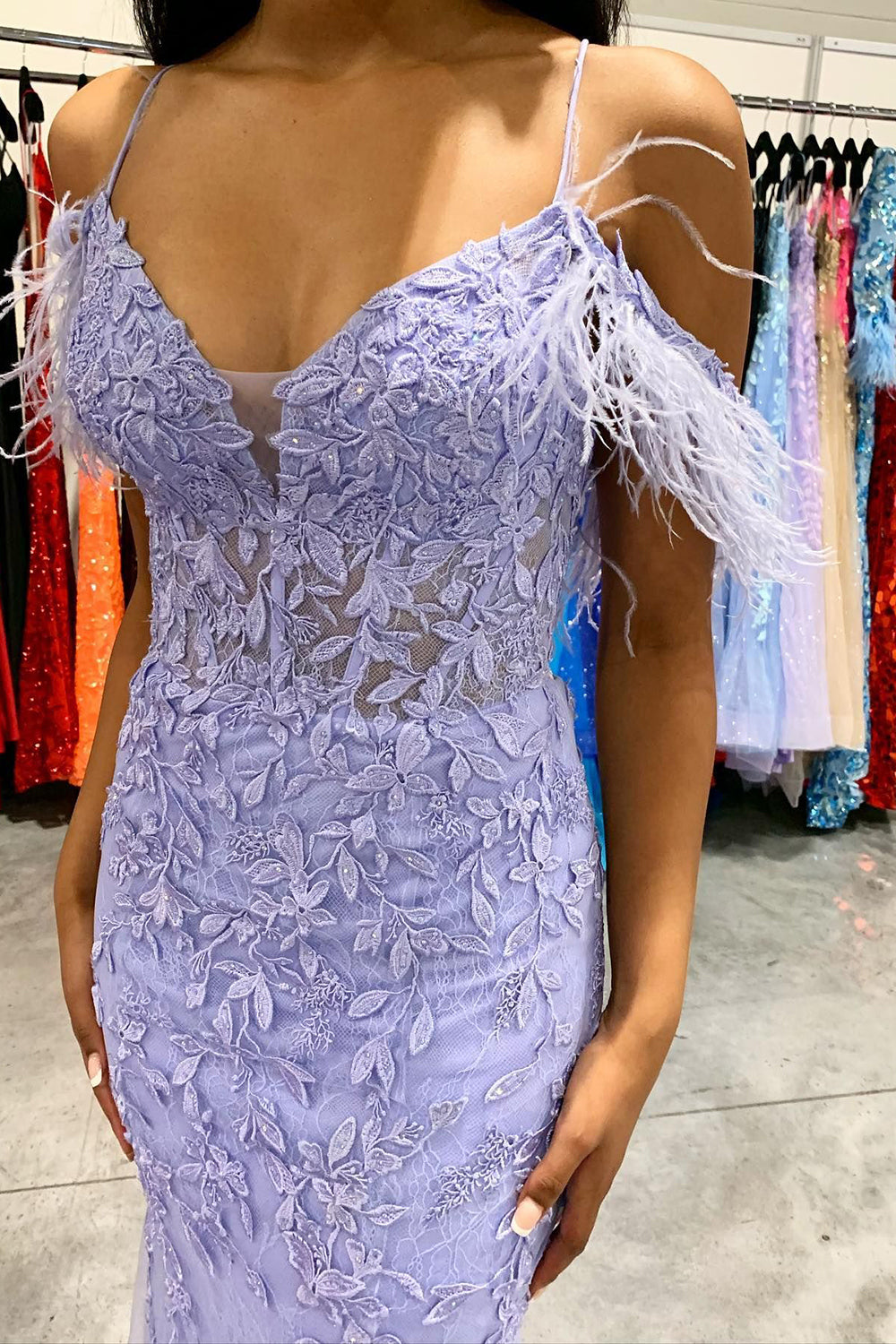 Gorgeous Mermaid Spaghetti Straps Prom Dress With Appliques