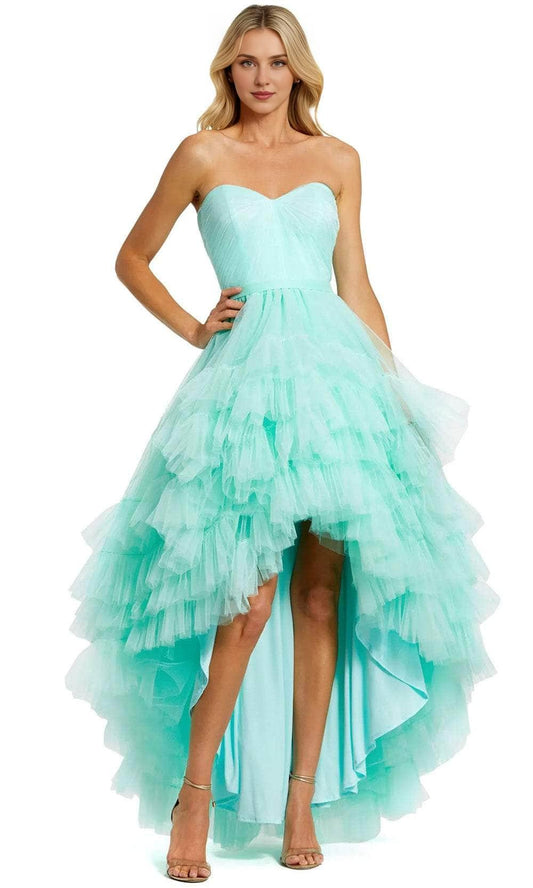 Gowns Evening Dresses/ A-Line Sweetheart Strapless High Low Hem Tiered Prom Dress/ Evening Dresses/ Formal Women's Dresses/ Prom Dress Shops