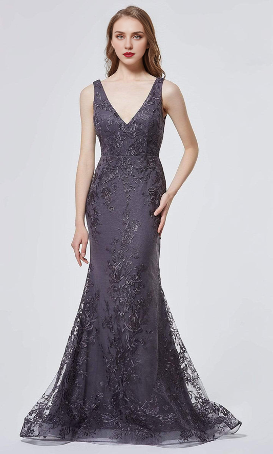 Gowns Evening Dresses/ Floral Embroidered Sleeveless Open Back Floor length Sheath Prom Dress/ Evening Dresses/ Formal Women's Dresses/ Prom Dress Shops
