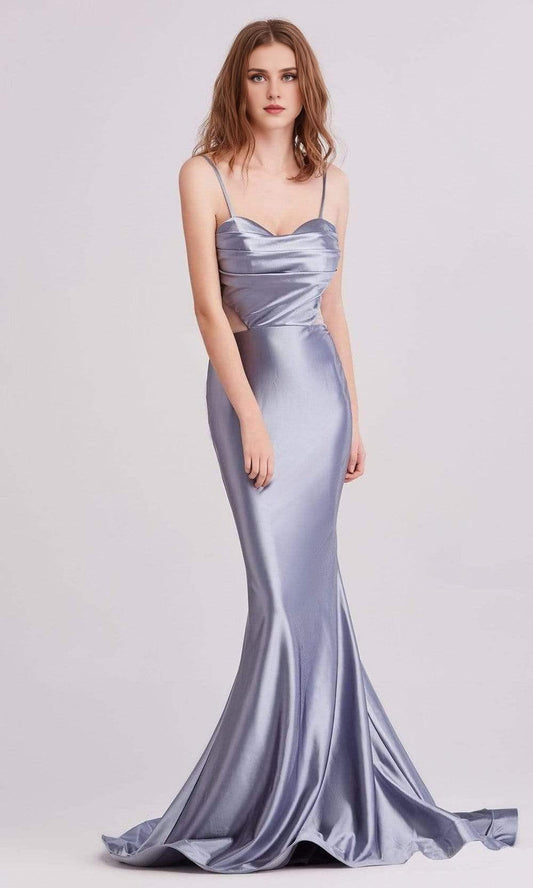Gowns Evening Dresses/ Spaghetti straps Cowl Sweetheart Sleeveless Satin Floor length Prom Dress/ Evening Dresses/ Formal Women's Dresses/ Prom Dress Shops