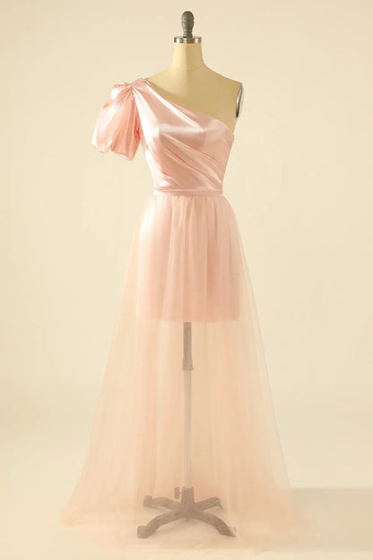 Prom Dress Store Blush One Shoulder Detachable Homecoming Dress Formal Women's Dresses