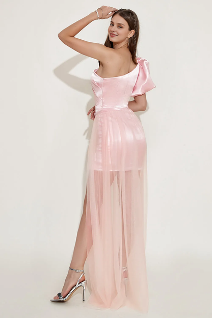 Prom Dress Store Blush One Shoulder Detachable Homecoming Dress Formal Women's Dresses