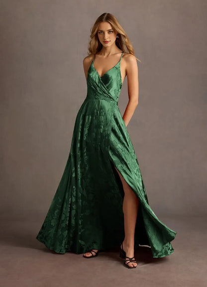 Dress Spaghetti Straps Sleeveless Romantic Flower Printed Evening Dress Floor Length Backless Prom Dress