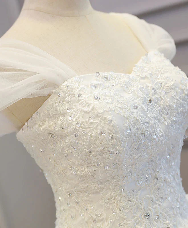 Lace Tulle High Low Homecoming Dress