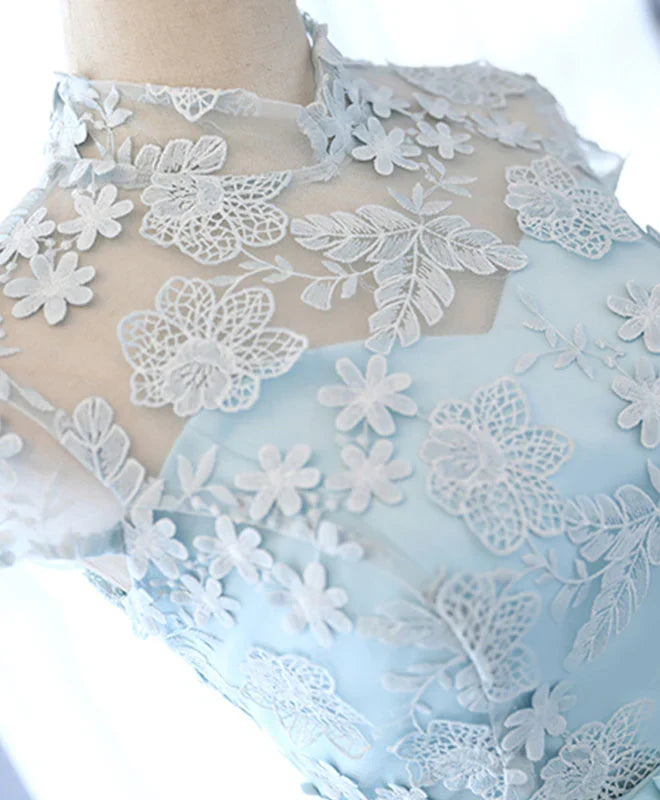 Lace Tulle Homecoming Dresses With Applique ﻿