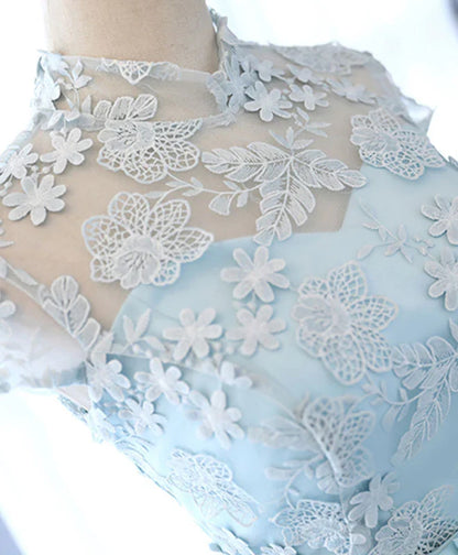 Lace Tulle Homecoming Dresses With Applique ﻿
