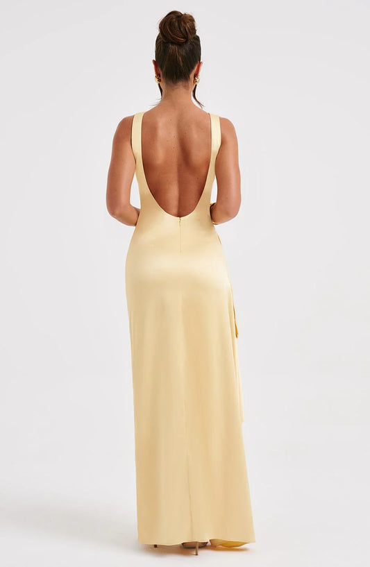 Long Satin Bridesmaid Dresses for Women Tight Mermaid Prom Dresses Ruched Formal Dress with Slit/Formal Wear Dresses