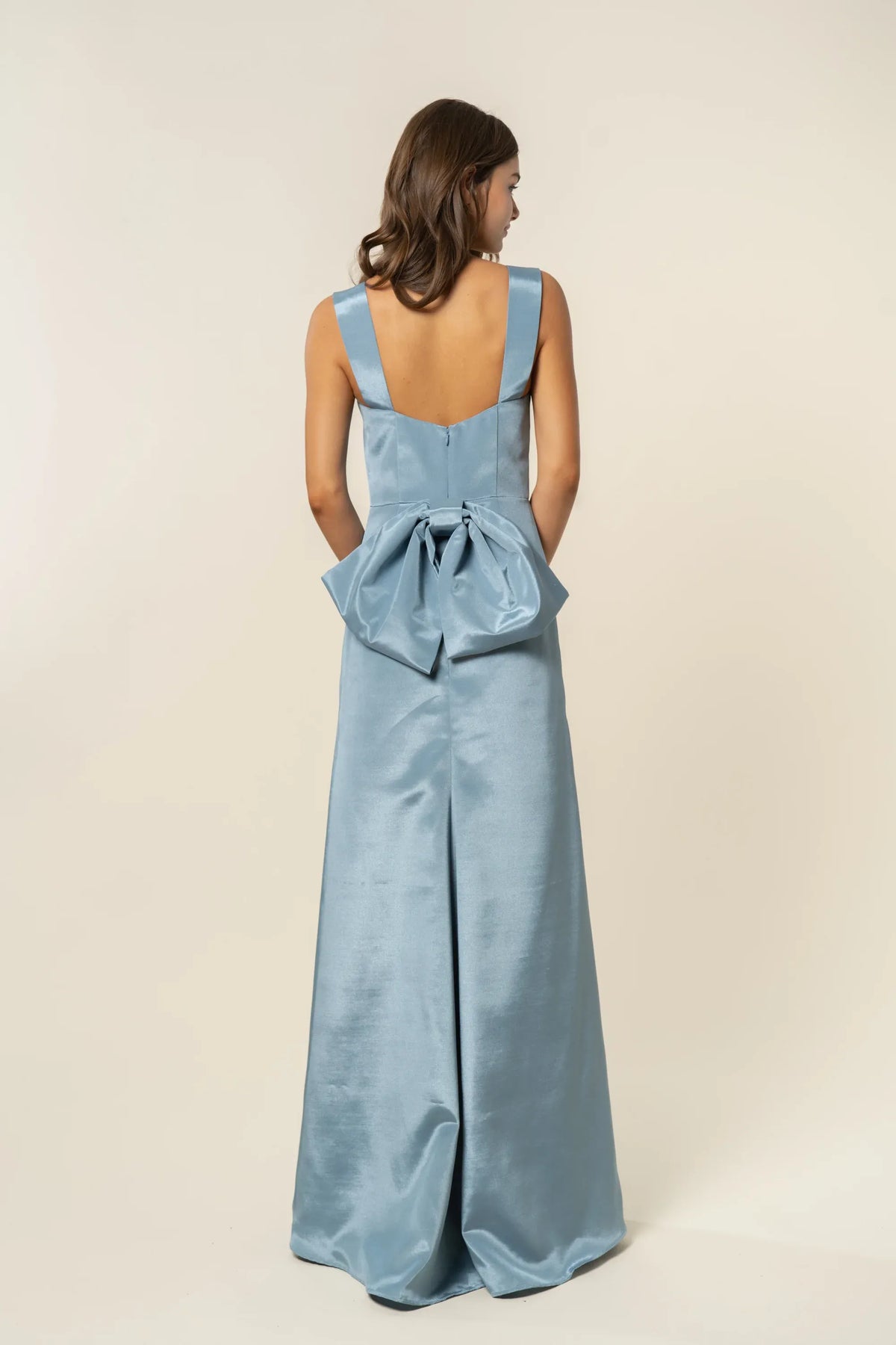 Mermaid Square Neck Regular Straps Floor-Length Sleeveless Prom Gown Satin Elegant Off the Shoulder Evening Dresses price
