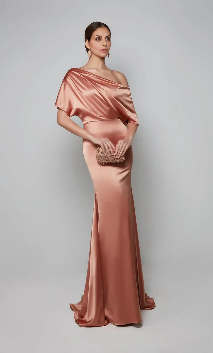 Mom Of The Bride Dressbride Mother Dress Off Shoulder Sleeveless Unique Pleated One-shoulder Neck With Sweep Train Mother Of The Bride / Stores With Prom Dresses