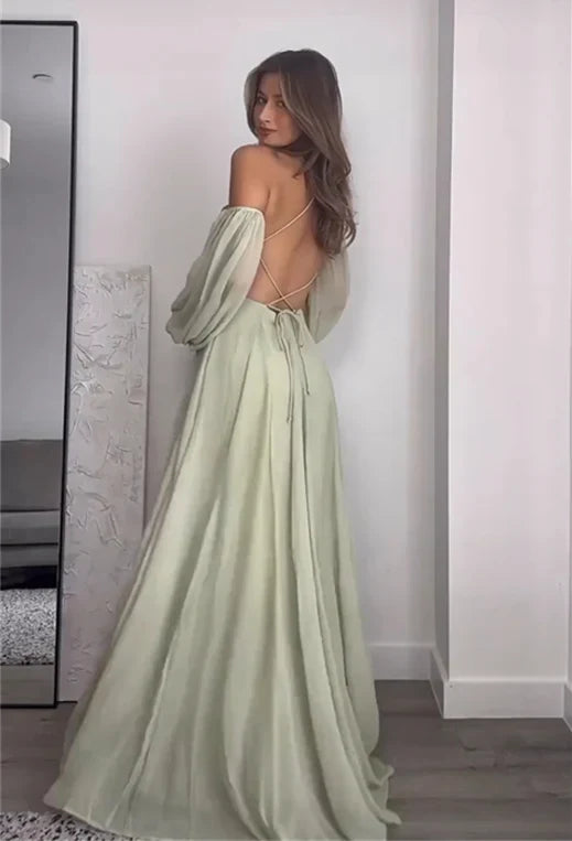 Dress Prom Dress Stores Light Blue Off The Shoulder A-Line Elegant Long Party Dress Dresses Formal