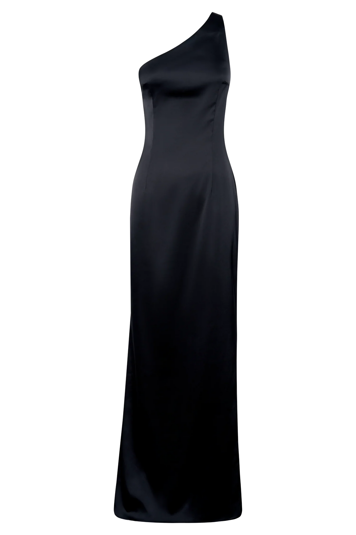 One Shoulder Elegant Satin Prom Dresses for Ladies Sleeveless Backless Plus Size Beautiful Floor Length Prom Dresses