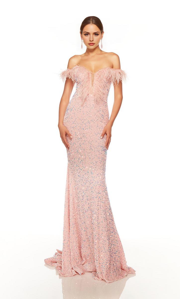 Dress Vintage Off the Shoulder Party Dress Evening Dress Sweep/Brush Train Sleeveless Feather Prom Dress
