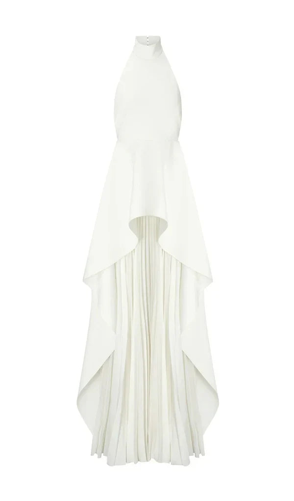 Off-the-Shoulder Halter Irregular Withe Prom Party Dress