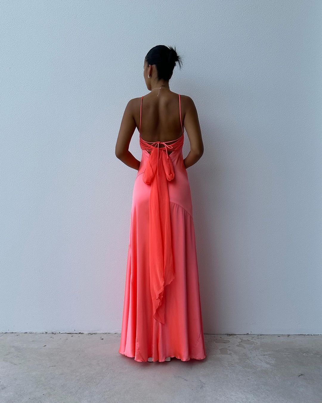 Bright Satin A‑Line Sweetheart Spaghetti Straps Tie‑Back Long Prom Dress For Party