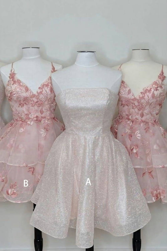 Pretty A-line Sleeveless Short Homecoming Dress