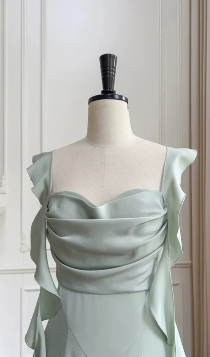 Satin Mini Prom Dress With Open Back