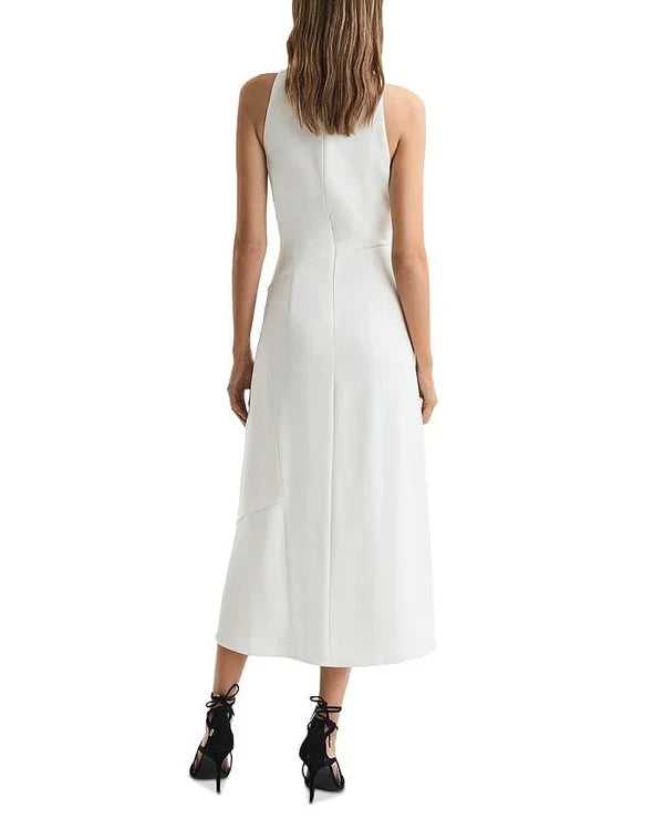 A-line Sleeveless Hanging Neck Irregular Prom Dress