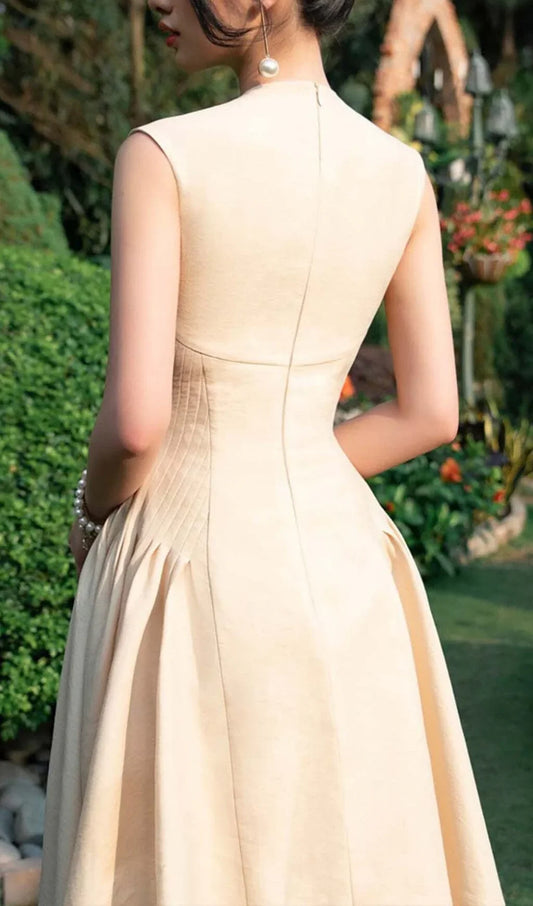 A-line Sleeveless Corset Midi Prom Dress